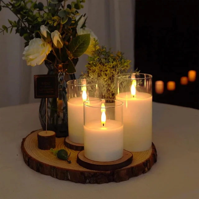 Amagic White Glass Pillars — product view 4