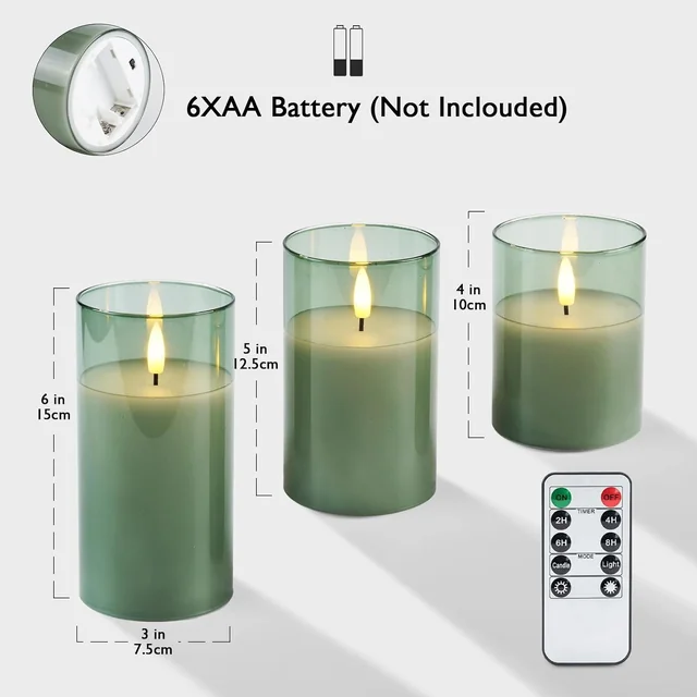 Amagic Olive Glass Pillars — product view 6
